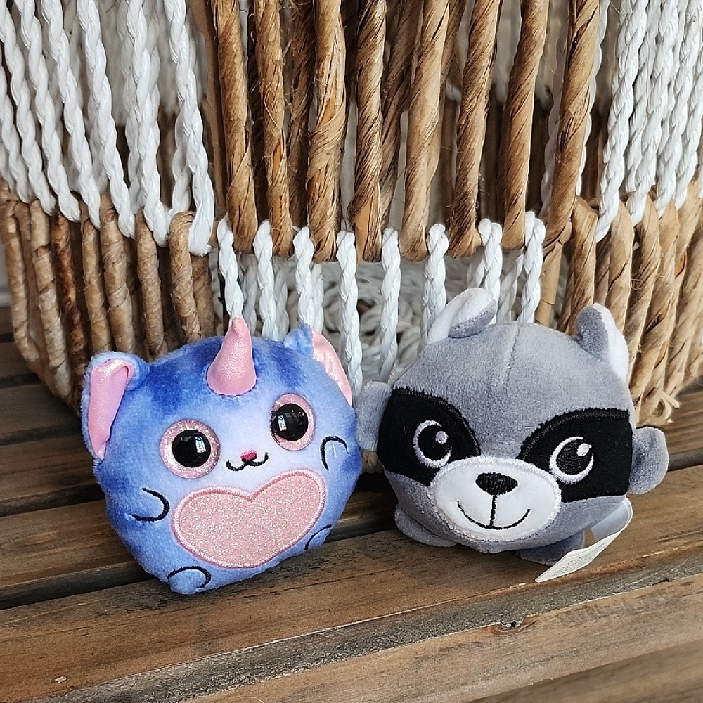 Plush Unicorn and Raccoon Toys